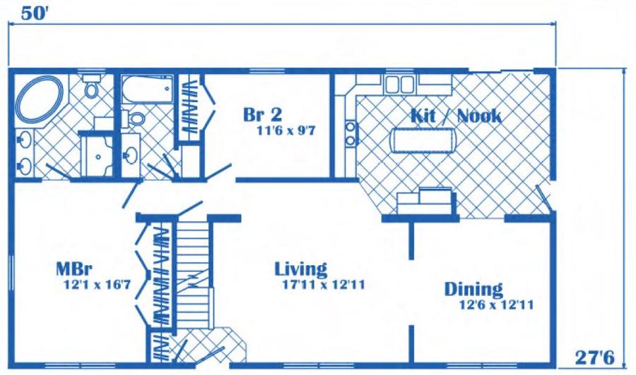 Lucinda NNC 2100 Square Foot Cape Floor Plan